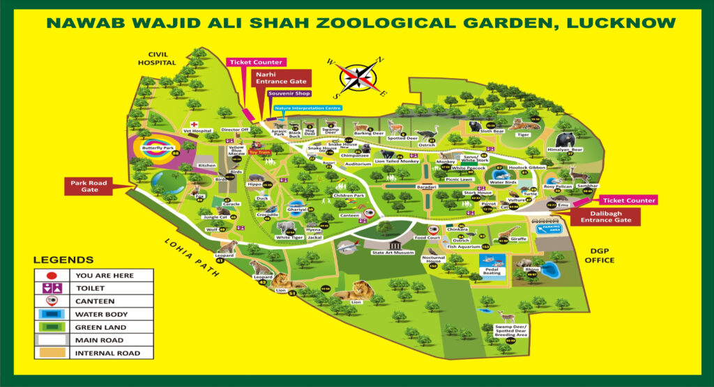 lucknow zoo map